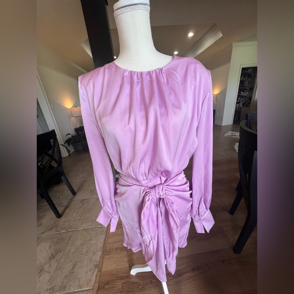 Purple Silk Cocktail Dress